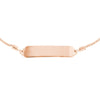 Engravable Hexagon ID Bar Bolo Bracelet