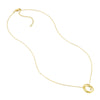 Open Swirl with Diamond Adjustable Necklace