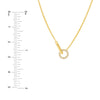 1/15tcw Diamond Round Link to Oval Necklace
