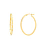 CZ Oval Hoop Earrings