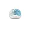 Blue Graduated Crystal Ring