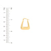 Graduated Square Puff Hoop Earrings