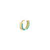 Hoop Earrings with Turquoise Stones