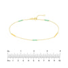 Lt Turquoise Enamel Alternating Bar Anklet