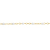 White Enamel Bead on Piatto Chain