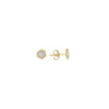 Mother of Pearl Enamel Hexagon Stud Earrings