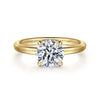 14K Yellow Gold Round Diamond Engagement Ring