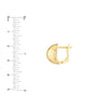 Round Polished Button Omega Earrings