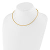 14K Two-Tone 2mm Reversible w/Adj. Chain Omega Necklace