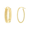 Laser Interior Oval Hoop Earrings