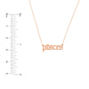 Gothic Pisces Nameplate Necklace