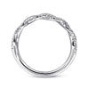 14K White Gold Diamond Wedding Band