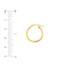 2 X 20mm Square Hoop Earrings