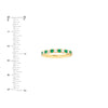 Emerald &amp; Diamond Eternity Band (1/2tcw)