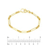 3+1 Hollow Paper Clip Bracelet with Diamond Lock