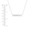 Plated Sterling Silver Football Mom Bar Necklace