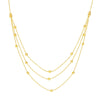 Bib Necklace with Diamond-Cut Beads