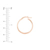 2mm x 25mm Polished Hoop Earrings