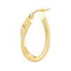 Curved Oval Hoop Earrings