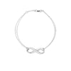 Half-CZ Infinity Adjustable Bracelet