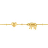 Mama Bear &amp; Puffed Heart Bracelet