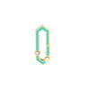 Diamond Bezel Turq Enamel Hexagon Push Lock