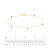 Blue Turquoise Evil Eye Dangle Adjustable Anklet