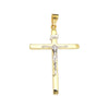 Two-Tone Large Crucifix Pendant