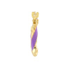 Medium Lilac Enamel Round Twist Hoops