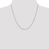 18K White Gold 16 inch 1mm Diamond-cut Spiga with Spring Ring Clasp Chain