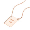 Engravable Rectangle Plate Adj. Necklace