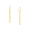 Bar Earrings in Plated Sterling Silver with CZ