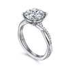 14K White Gold Round Diamond Engagement Ring