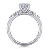 14K White Gold Round Diamond Engagement Ring
