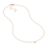 Sideways Mini CZ Wishbone Necklace