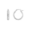 4x20mm Half Round DC Florentine Hoop Earrings