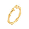 Polished Bamboo Round Hoop Earrings