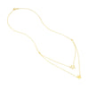 Wire and Solid Star Duet Necklace