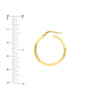 3mm x 20mm Sparkle Hoop Earrings