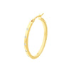 CZ Oval Hoop Earrings