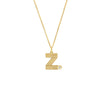 Block Lined Initial 'Z' with Diamond Necklace