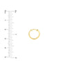 10mm DC Pattern Round Hoop Earring