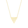 Open Triple Triangle Adjustable Necklace