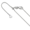 14K White Gold Adjustable .8mm Box Chain