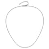 Sterling Silver RH-plated 1.2mm Cable 16in w/2in ext. Chain