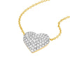 Diamond Pave Heart Necklace (1/2tcw)