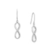 Plated Sterling Silver Infinity Dangle Earrings