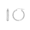 Pave CZ Hoop Earrings