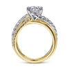 14K White-Yellow Gold Round Diamond Engagement Ring