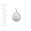 SS 8 Sided Angel Pendant